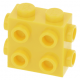 LEGO kocka 1×2×1 2/3 három oldalán bütyökkel, sárga (67329)